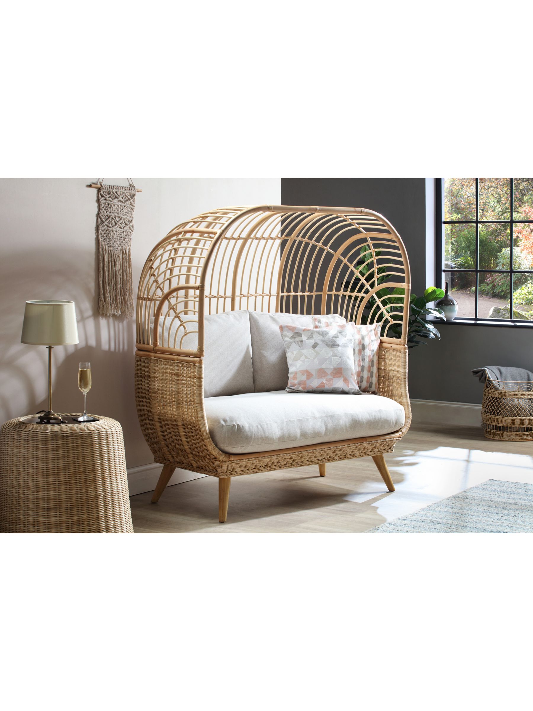 Photo of Desser rattan 2-seater cocoon sofa natural