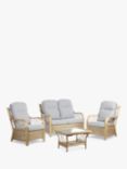Desser Viola Rattan 4-Seater Lounging Table & Chairs Set, Natural