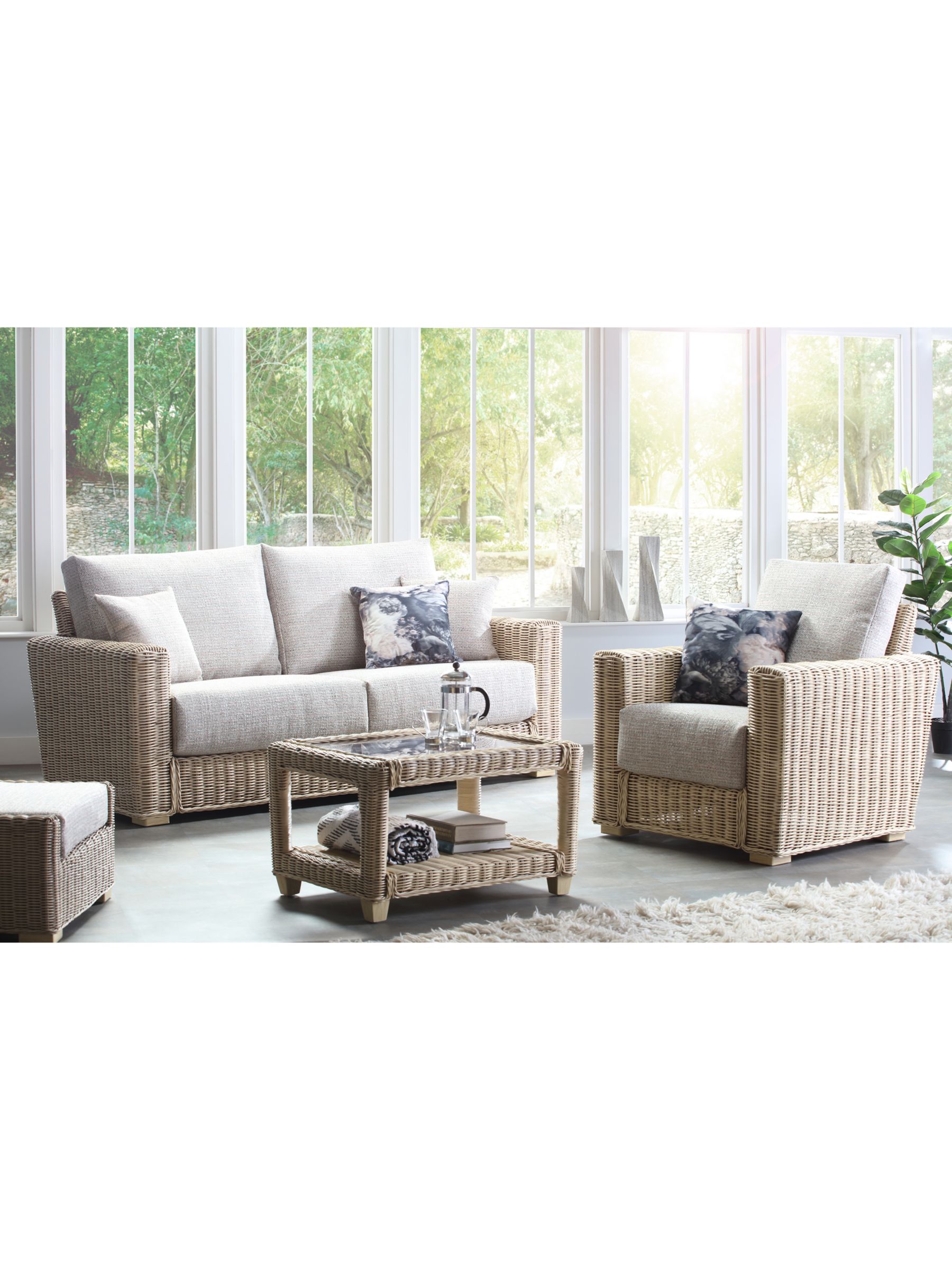Photo of Desser burford rattan 4-seater lounging table & chairs set natural