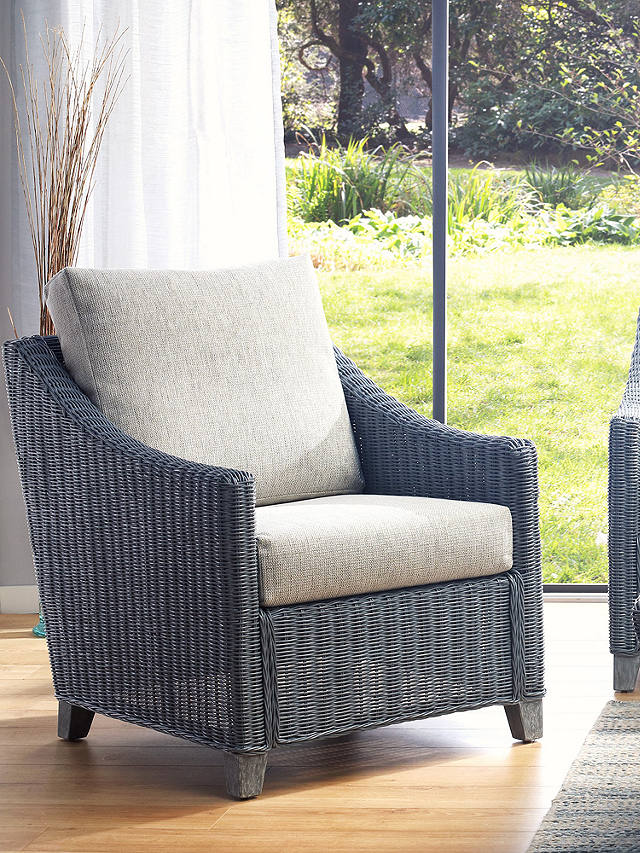 Desser Dijon Rattan Lounge Chair, Grey