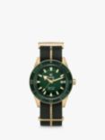Rado R32504317 Men's Captain Cook Automatic Date Fabric Strap Watch, Green