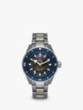 Rado R32128202 Men's Captain Cook High Tech Automatic Ceramic Bracelet Strap Watch, Silver/Black