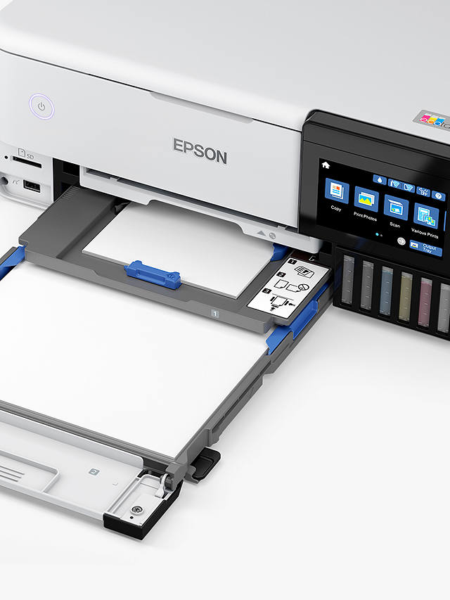 Epson EcoTank ET-8500 Three-In-One Wi-Fi Photo Printer with High Capacity Integrated Ink Tank System, White