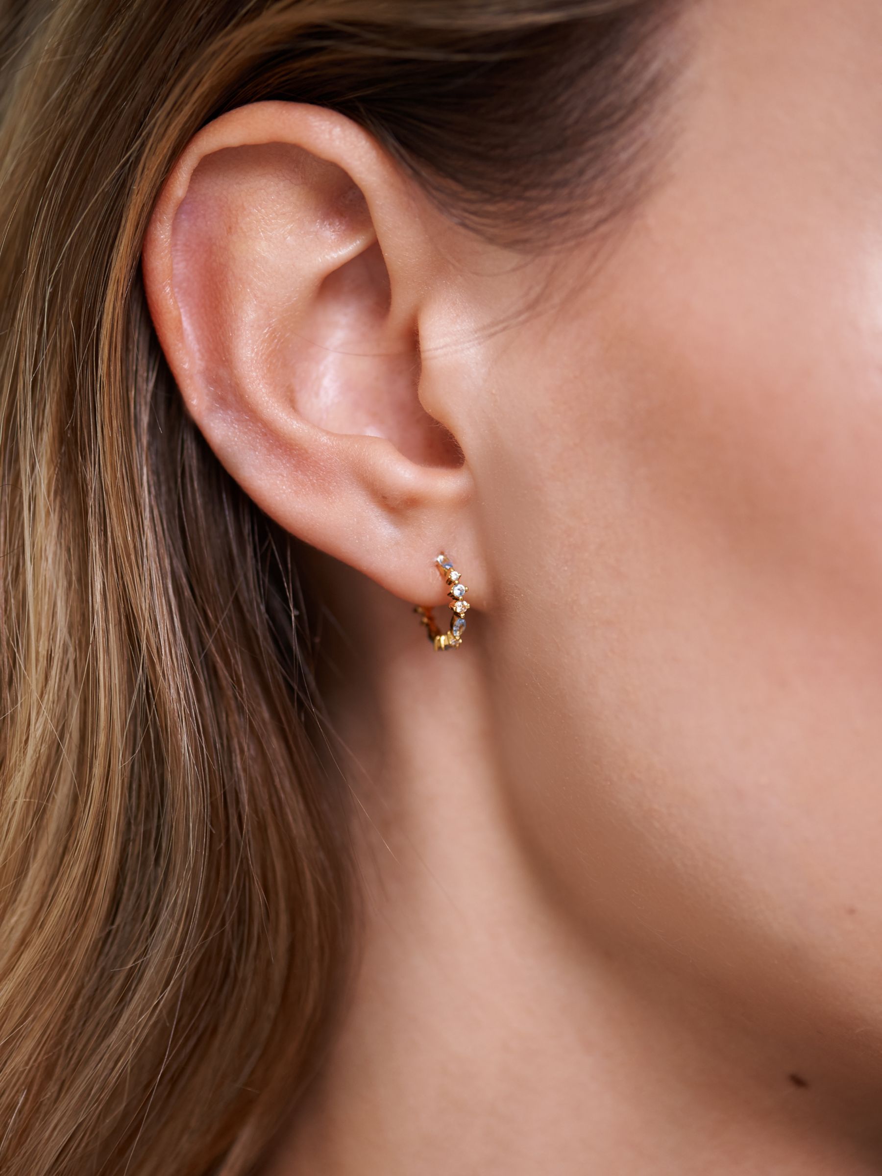 Buy PDPAOLA Ombre Hoop Earrings, Gold/Multi Online at johnlewis.com