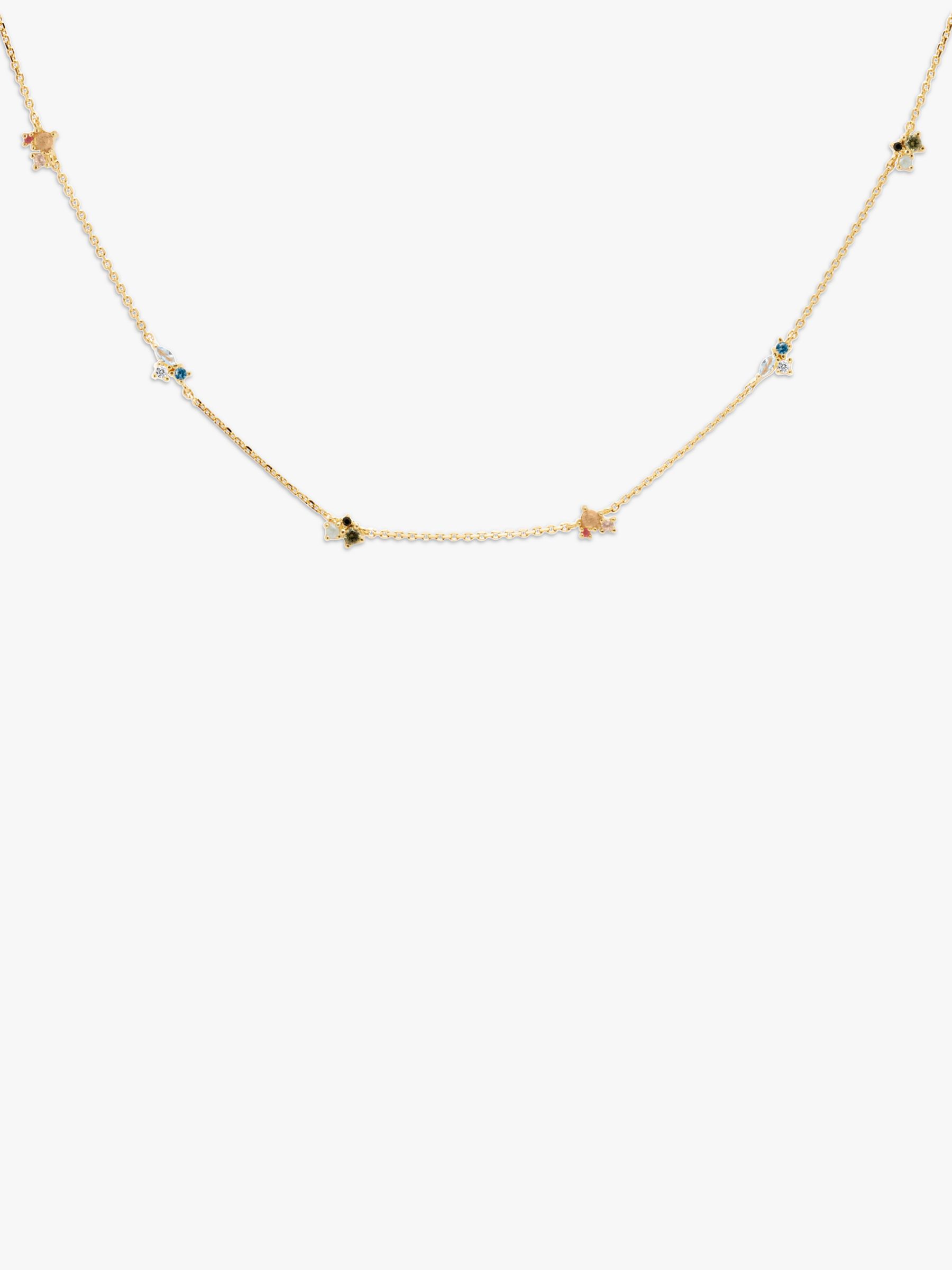 PDPAOLA La Palette Chain Necklace, Gold/Multi