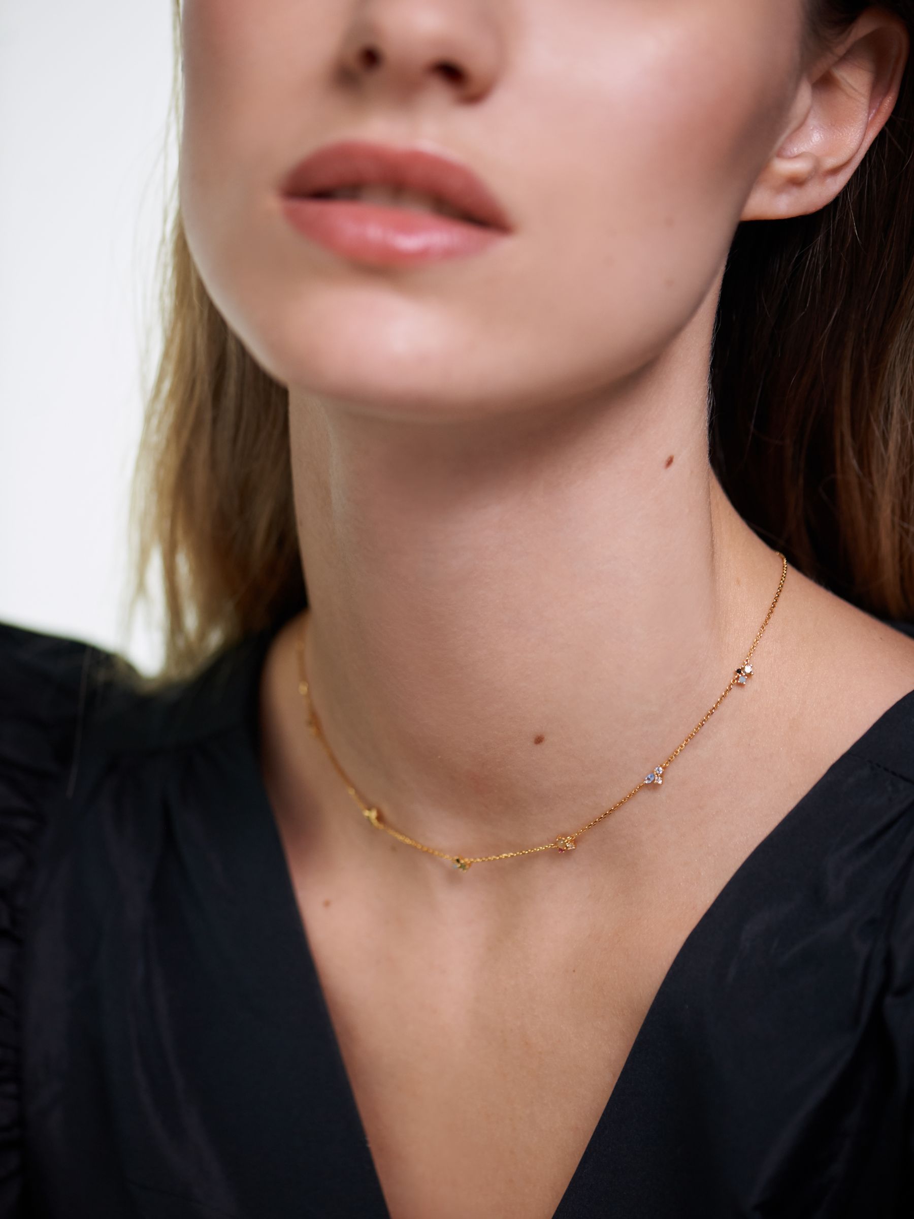 Buy PDPAOLA La Palette Chain Necklace, Gold/Multi Online at johnlewis.com