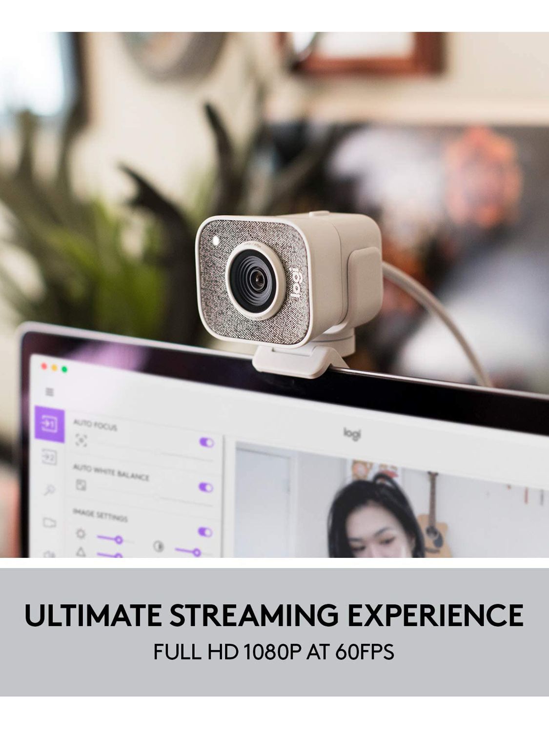 LOGITECH StreamCam Full HD USB-C Webcam - White