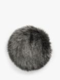 ANYDAY John Lewis & Partners Round Faux Fur Seat Pad, Steel