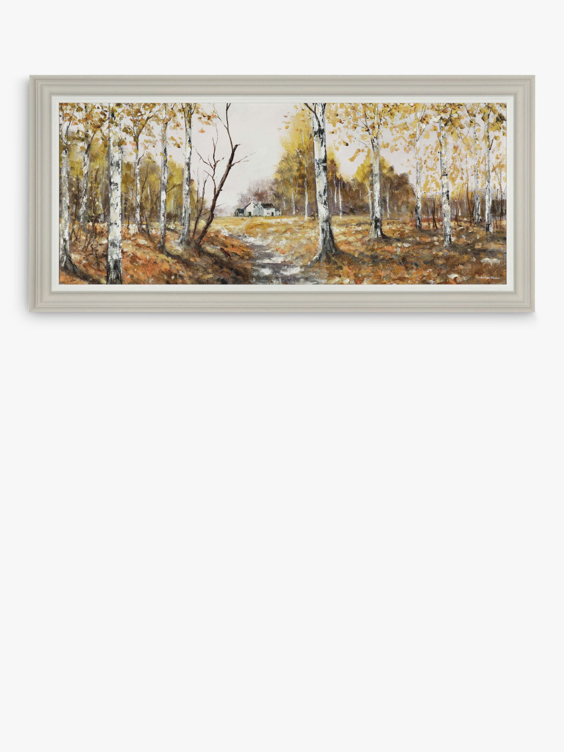 Anthony Waller - 'Woodland Walk' Framed Canvas Print, 57 x 122cm, Multi