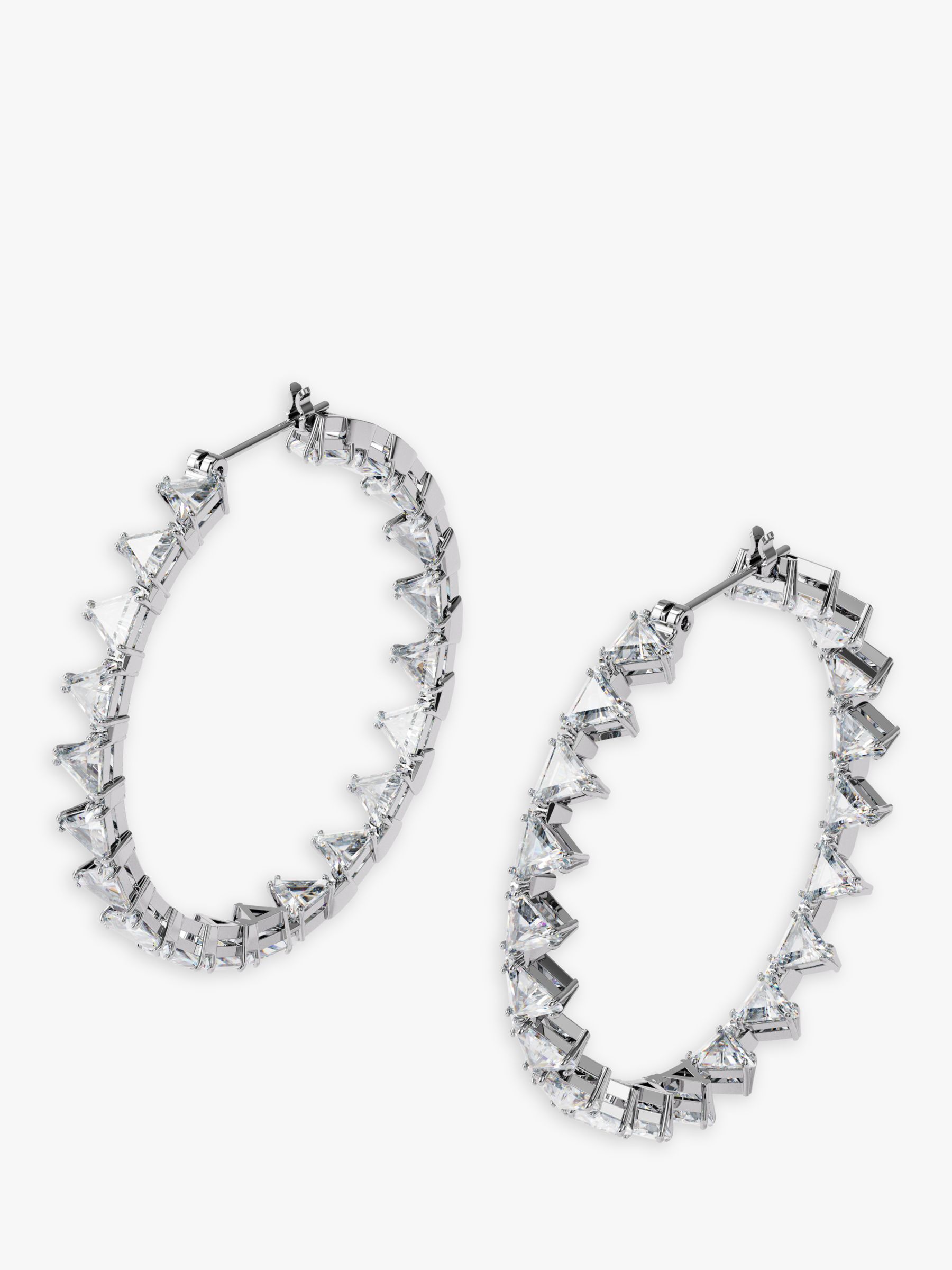Swarovski Millenia Wide Hoop Earrings, Silver