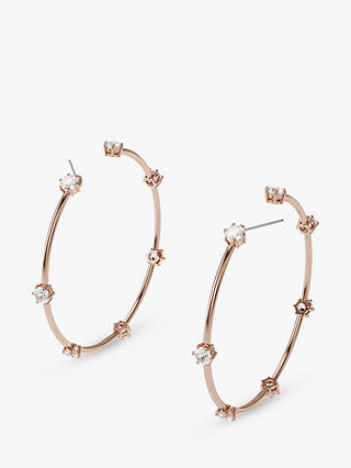 Swarovski Constella Hoop Earrings, Rose Gold