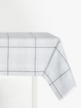 John Lewis Check PVC Tablecloth Fabric, Pale Grey