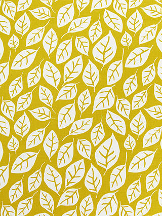 John Lewis & Partners Scandi Leaves PVC Tablecloth Fabric, Saffron