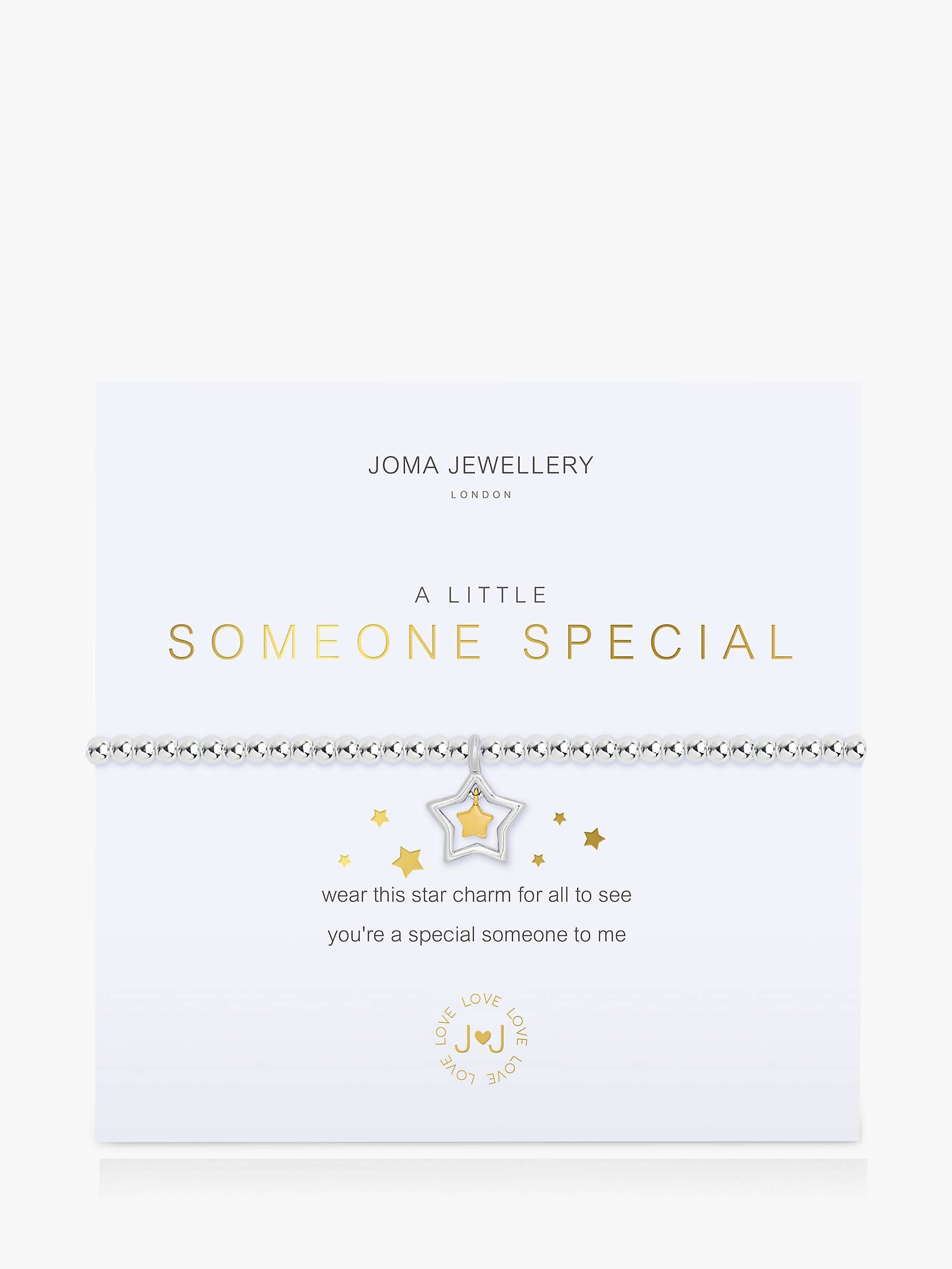 Buy Joma Jewellery A Little Someone Special Beaded Bracelet, Silver/Gold Online at johnlewis.com