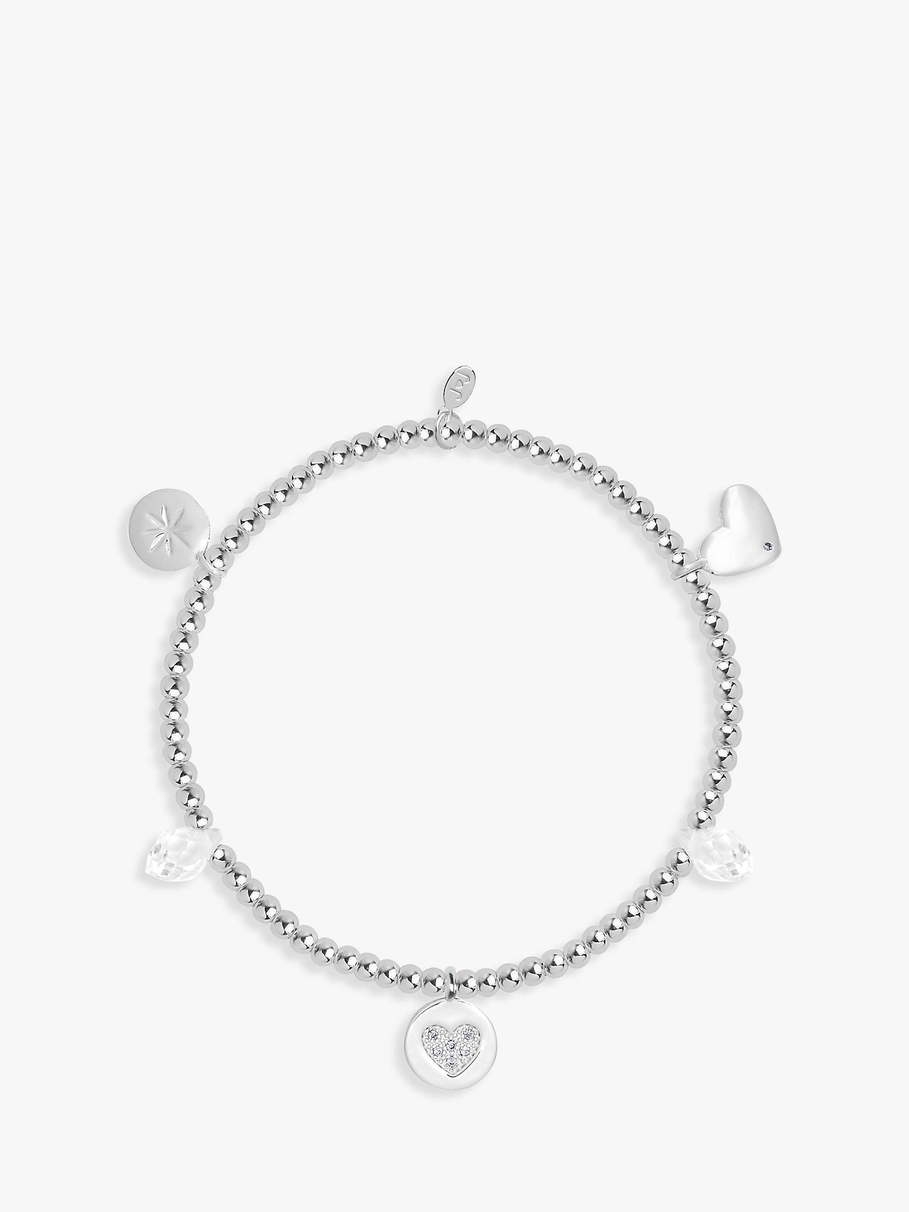 Buy Joma Jewellery With Love Life's A Charm Bracelet, Silver Online at johnlewis.com