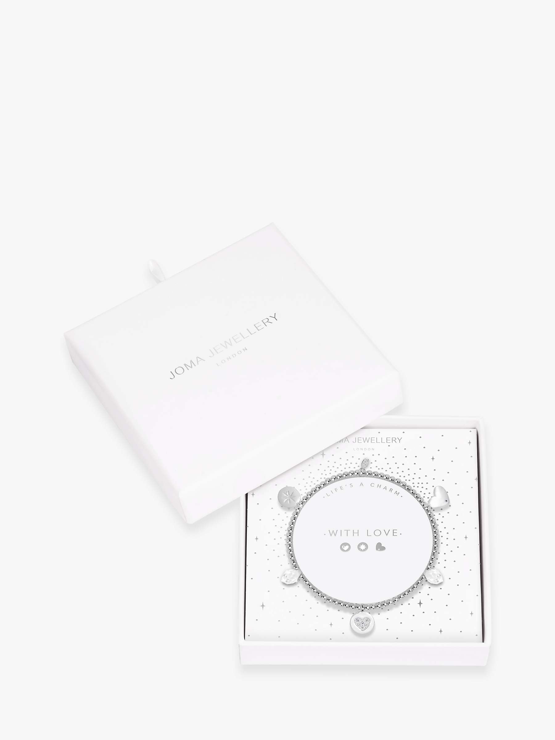 Buy Joma Jewellery With Love Life's A Charm Bracelet, Silver Online at johnlewis.com