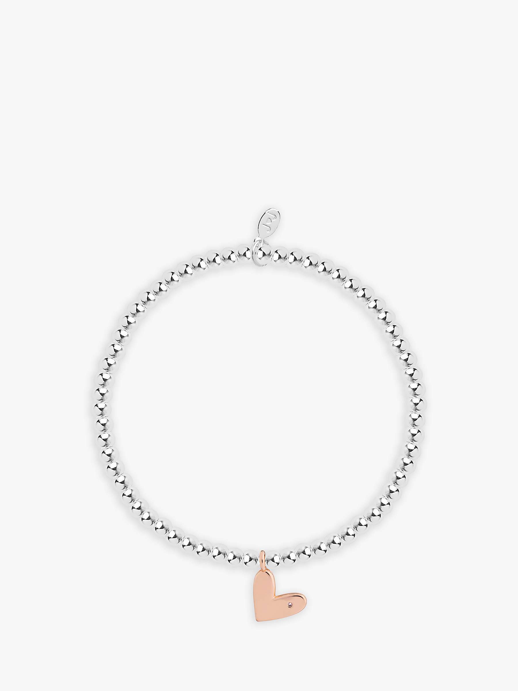 Buy Joma Jewellery A Little With Love Beaded Bracelet, Silver/Rose Gold Online at johnlewis.com