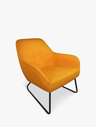 Form Range, ANYDAY John Lewis & Partners Form Accent Chair, Black Metal Leg, Apricot Orange