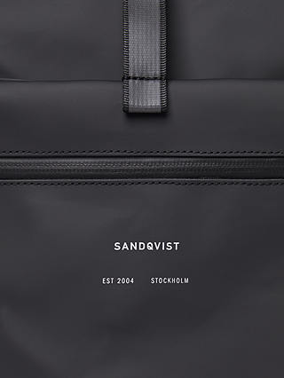 Sandqvist Ruben 2.0 Recycled Roll Top Backpack, Black