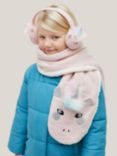 John Lewis & Partners Kids' Textured Unicorn Earmuffs, Pink