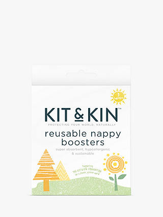 Kit & Kin Reusable Nappy Boosters, Pack of 3