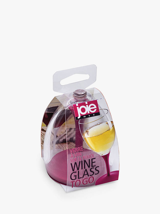 Joie Wine On The Go Portable Stemmed Plastic Wine Glass, Clear