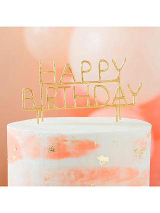 Ginger Ray Happy Birthday Cake Topper Sparkler