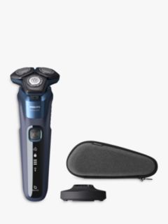 Philips S5585/35 Series 5000 Wet & Dry Men’s Electric Shaver with Charging Stand & Travel Case, Midnight Blue