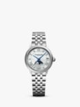 Raymond Weil 2139-ST-00965 Women's Maestro Automatic Moonphase Diamond Date Bracelet Strap Watch, Silver/Mother of Pearl