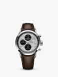 Raymond Weil 7732 -STC-65201 Men's Freelancer Automatic Chronograph Day Date Leather Strap Watch, Dark Brown/Silver