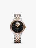 Raymond Weil 2227-SP5-20021 Men's Maestro Automatic Heartbeat Bracelet Strap Watch, Silver/Rose Gold