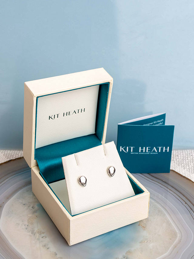 Kit Heath Coast Pebbles Small Stud Earrings, Silver