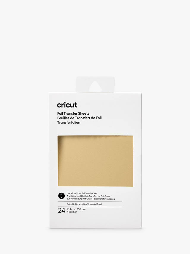 Cricut Foil Transfer Sheets, Pack of 24, 4 x 6 Inches, Gold