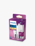 Philips 2.8W B22 LED Non Dimmable Candle Bulbs, White, Set of 2