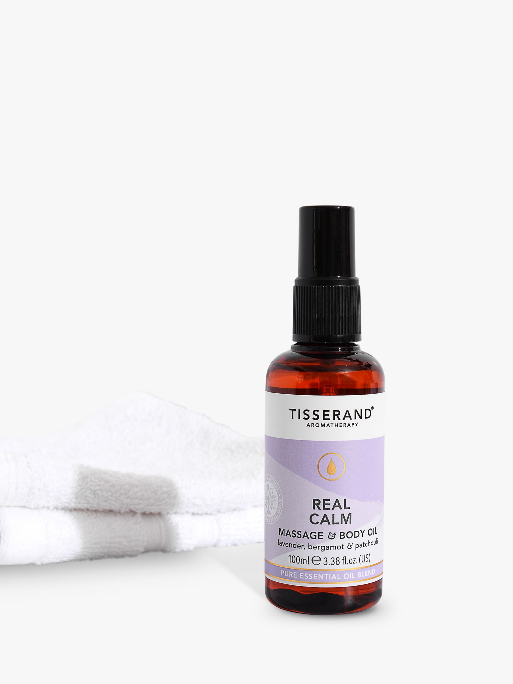 Tisserand Aromatherapy Real Calm Massage & Body Oil, 100ml 1