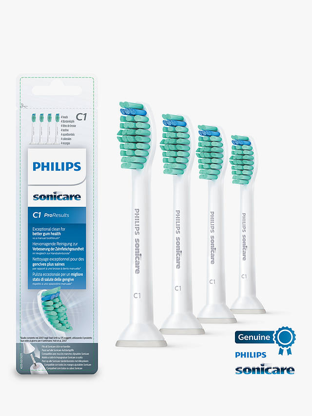 Philips Sonicare HX6014/07 Pro Results Replacement Brush Heads, Pack of 4, White 1