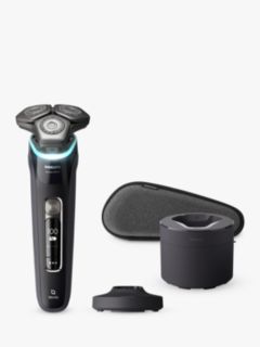Philips S9986/55 Series 9000 Wet & Dry Men’s Electric Shaver with Charging Station, Quick Cleaning Pod & Travel Case, Ink Black