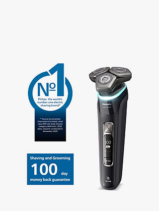 Philips S9986/55 Shaver Series 9000 Wet & Dry Men’s Electric Shaver with Charging Station, Quick Cleaning Pod & Travel Case
