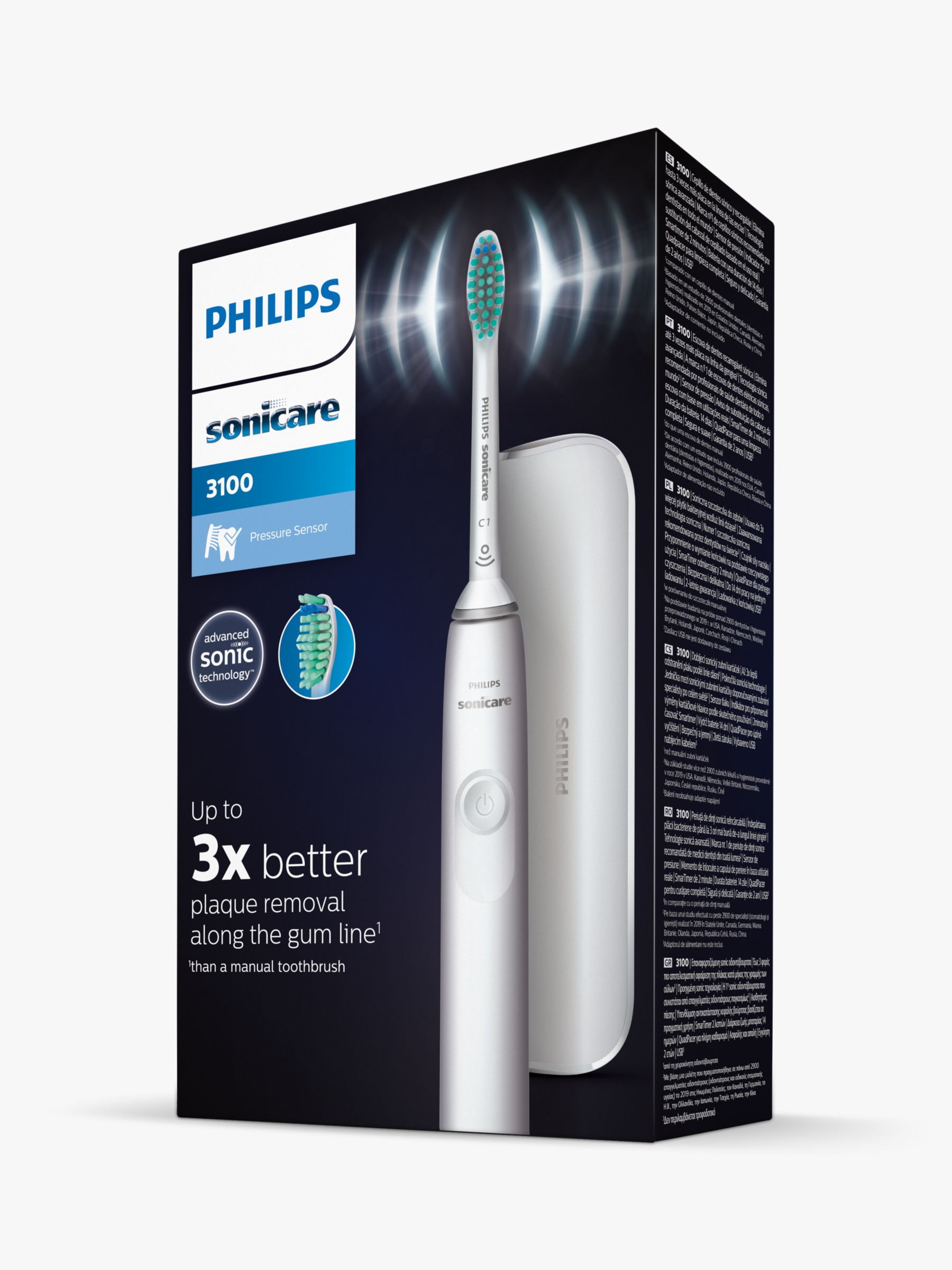 Philips Sonicare HX3673/13 Series 3100 Electric Toothbrush, White