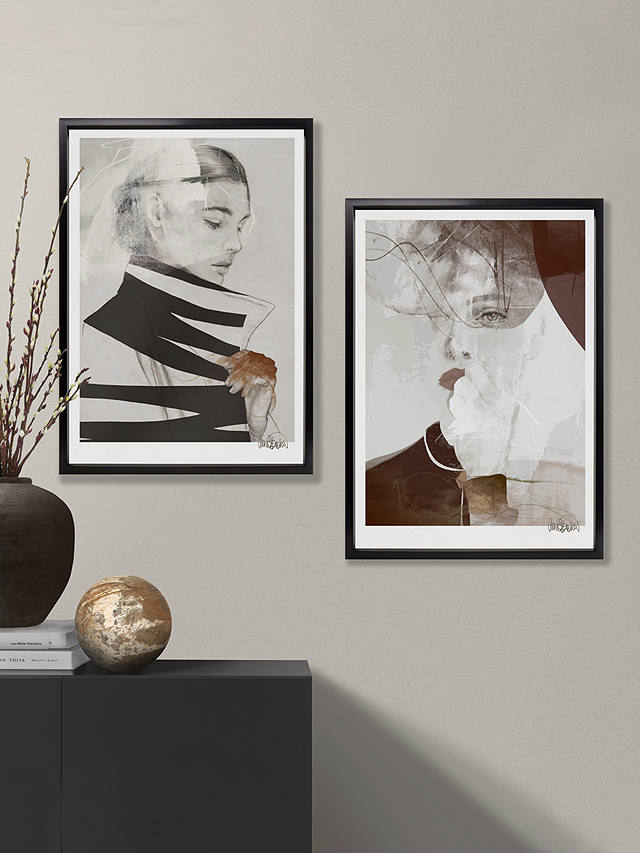 Anna Bulow - 'Frida' Limited Edition Framed Print, 75 x 55cm, Grey