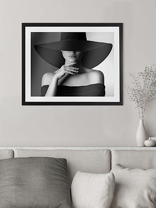 Mystery Lady I' Framed Photographic Print, 66 x 81cm, Black/White