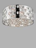 Impex Lola Crystal Flush Ceiling Light, Medium