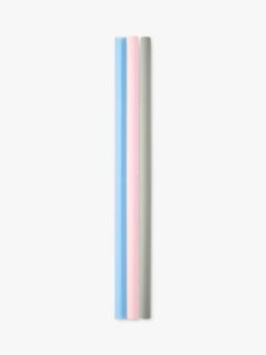 Hip Silicone Reusable Easy Clean Straws, Pack of 3, Pastel