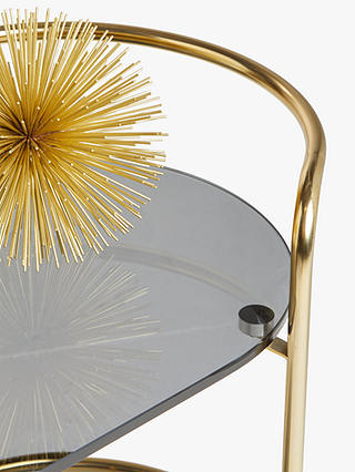 John Lewis & Partners Riya Glass Bar Cart, Gold