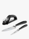 Robert Welch Signature Intro Stainless Steel Kitchen Knife Set with Hand Held Sharpener, 3 Piece