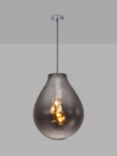 Impex Rio Glass Ceiling Light, Large, Smoke