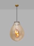 Impex Rio Glass Ceiling Light, Large, Champagne