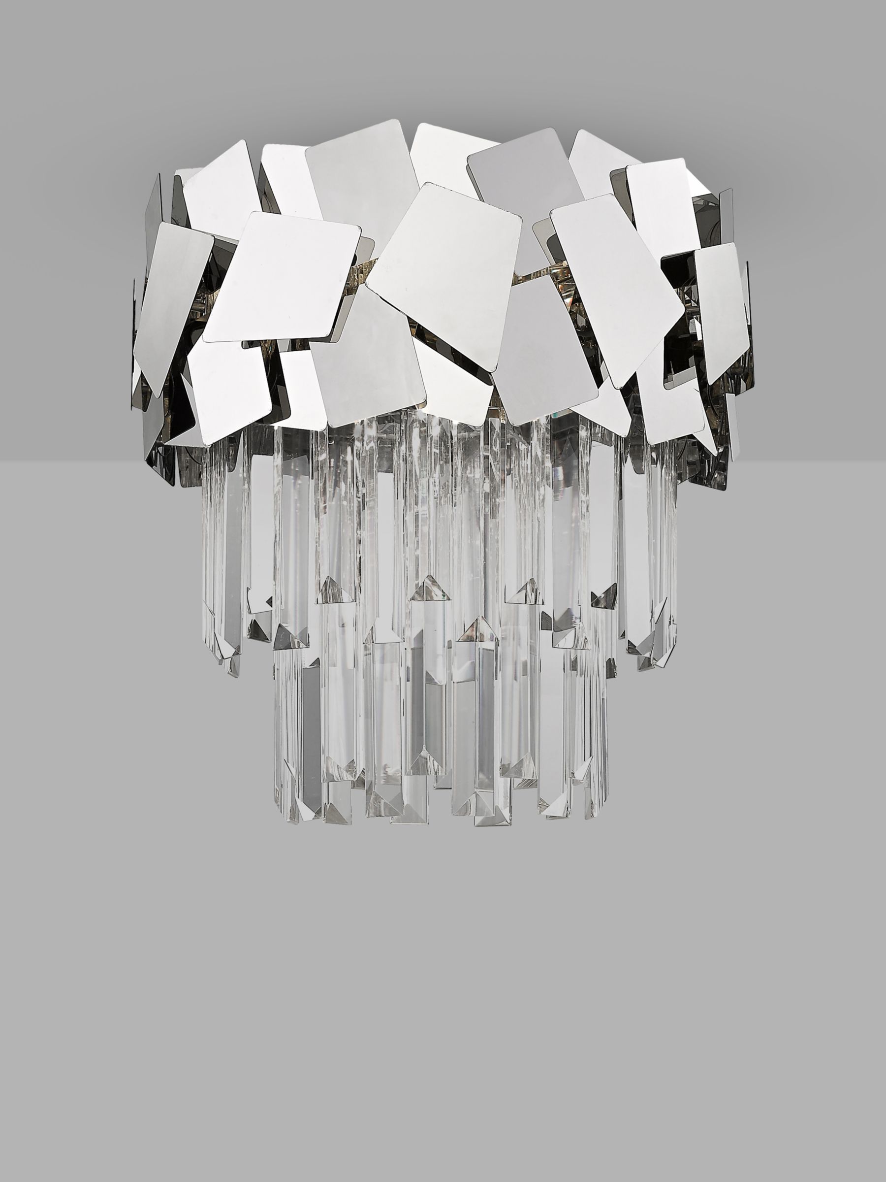 Photo of Impex celine crystal glass semi flush ceiling light medium