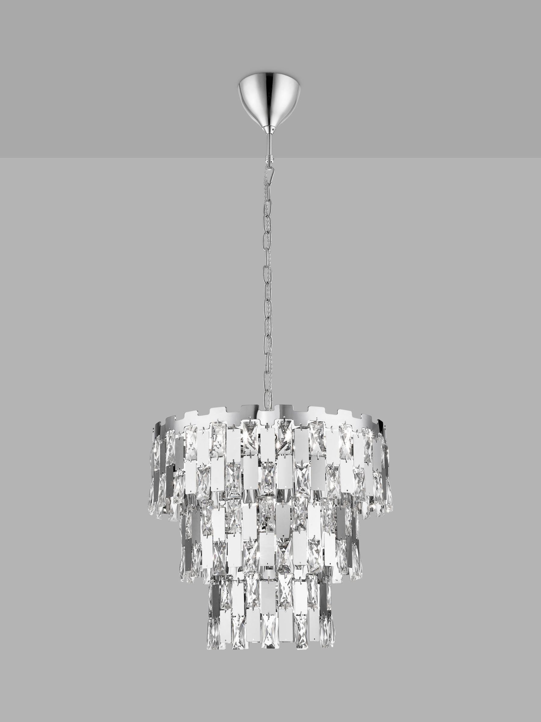 Photo of Impex alma crystal ceiling light chrome