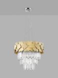 Impex Celine Crystal Glass Ceiling Light, Large, Gold